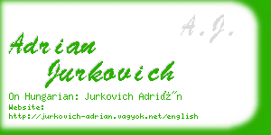 adrian jurkovich business card